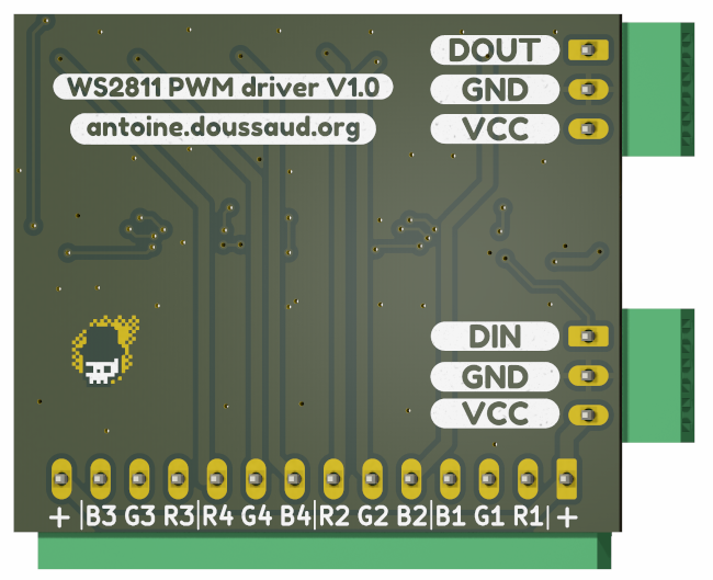 WS2811 to PWM Driver Pinout